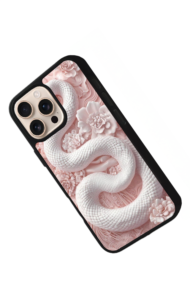 iPhone 14 Pro Uyumlu Yılan Tasarımlı Glossy Premium Kılıf