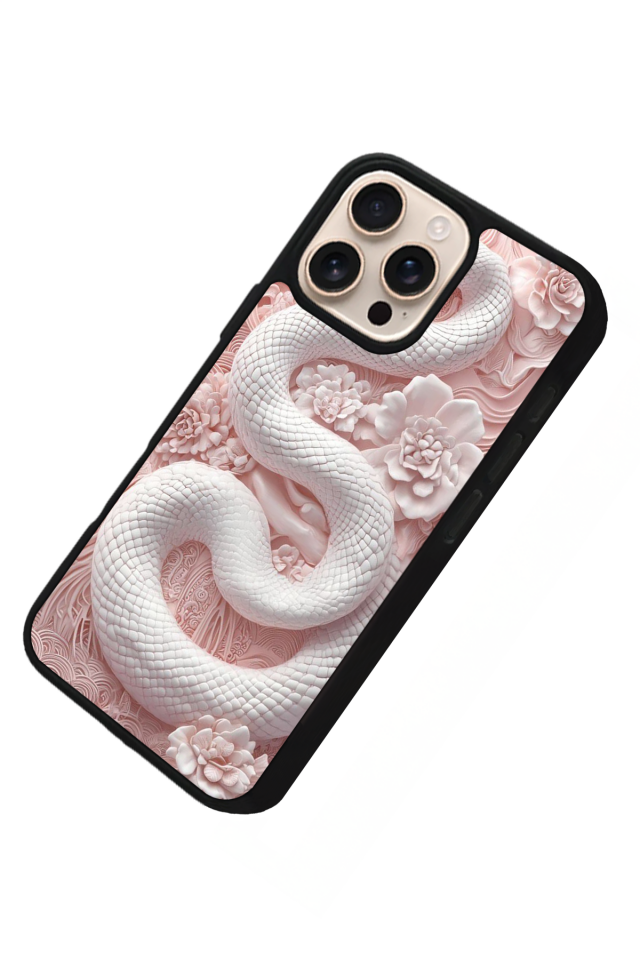 iPhone 14 Pro Uyumlu Yılan Tasarımlı Glossy Premium Kılıf