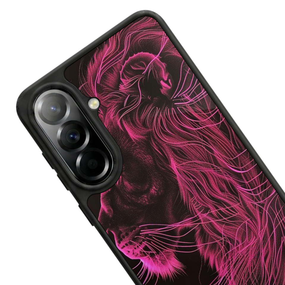 Samsung Galaxy A57 Uyumlu Aslan Tasarımlı Glossy Premium Kılıf