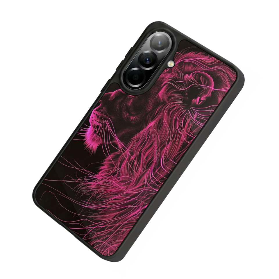 Samsung Galaxy A57 Uyumlu Aslan Tasarımlı Glossy Premium Kılıf