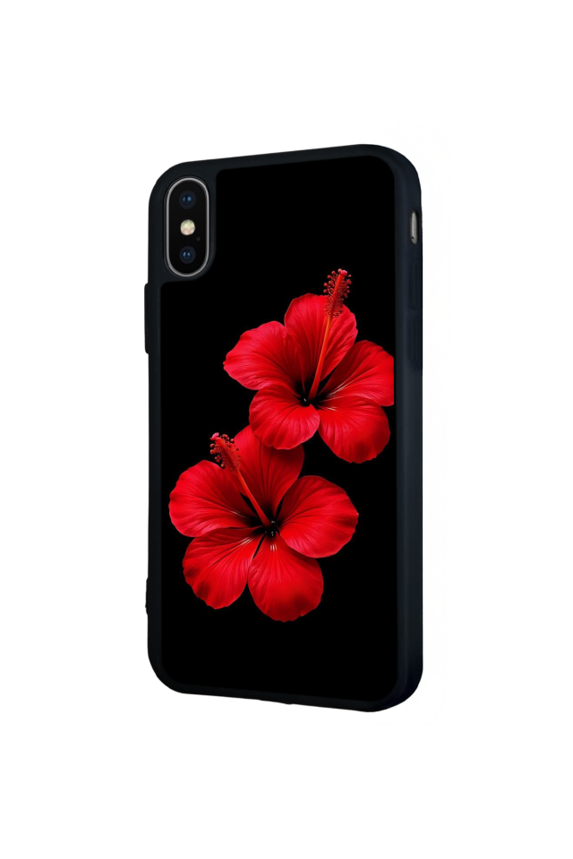 iPhone XS Max Uyumlu Cicek Tasarımlı Glossy Premium Kılıf