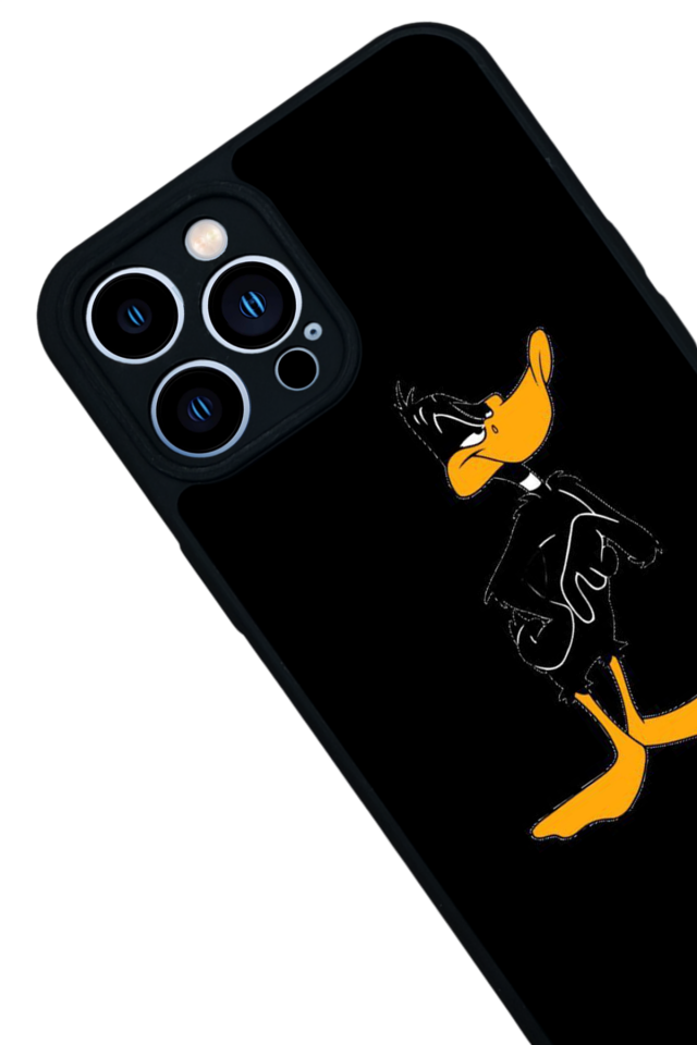 iPhone 13 Pro Max Uyumlu Daffy duck Tasarımlı Glossy Premium Kılıf