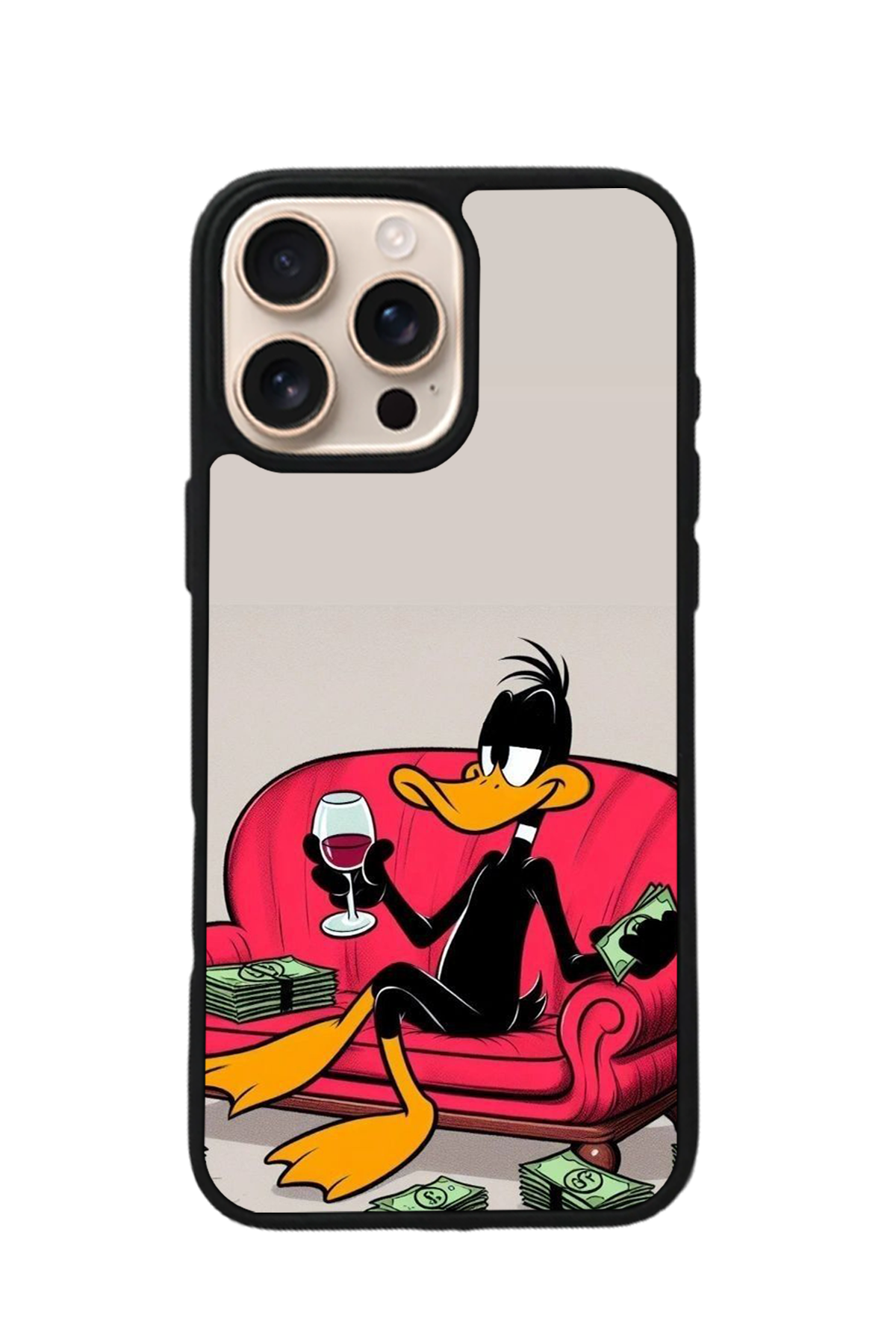 iPhone 14 Pro Max Uyumlu Daffy duck Tasarımlı Glossy Premium Kılıf