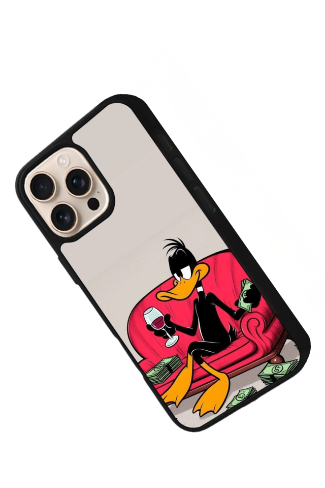 iPhone 14 Pro Max Uyumlu Daffy duck Tasarımlı Glossy Premium Kılıf