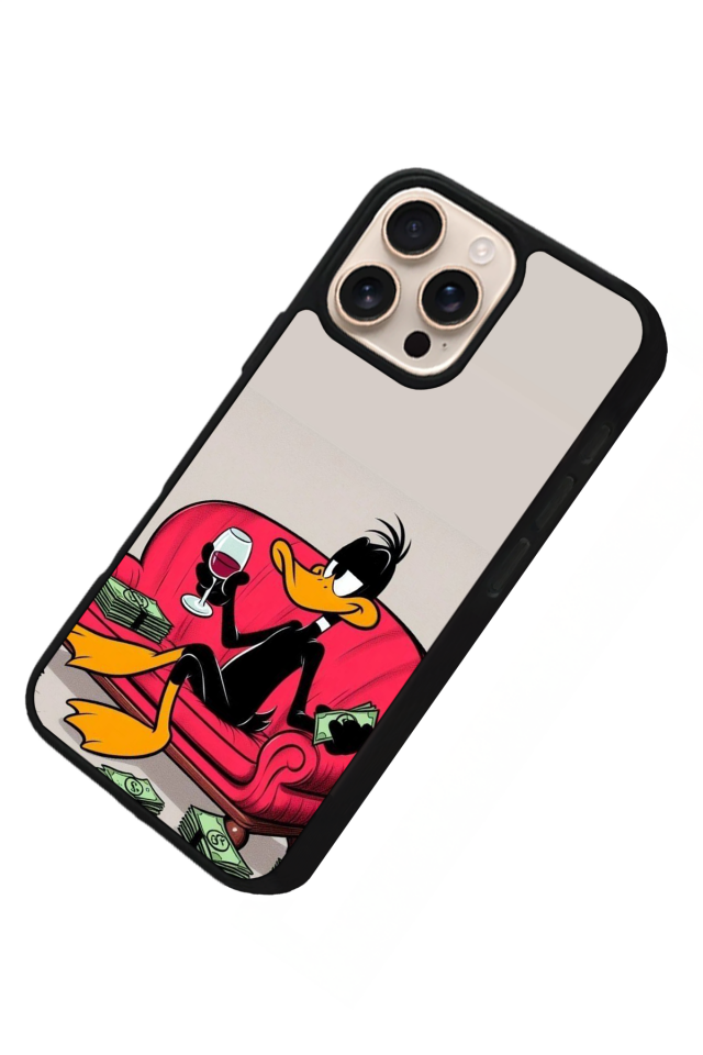 iPhone 14 Pro Max Uyumlu Daffy duck Tasarımlı Glossy Premium Kılıf