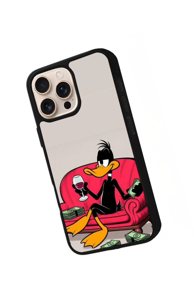 iPhone 14 Pro Max Uyumlu Daffy duck Tasarımlı Glossy Premium Kılıf