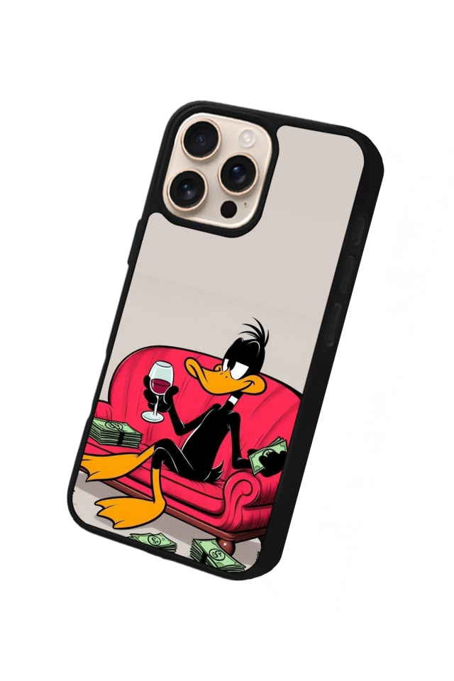 iPhone 14 Pro Max Uyumlu Daffy duck Tasarımlı Glossy Premium Kılıf