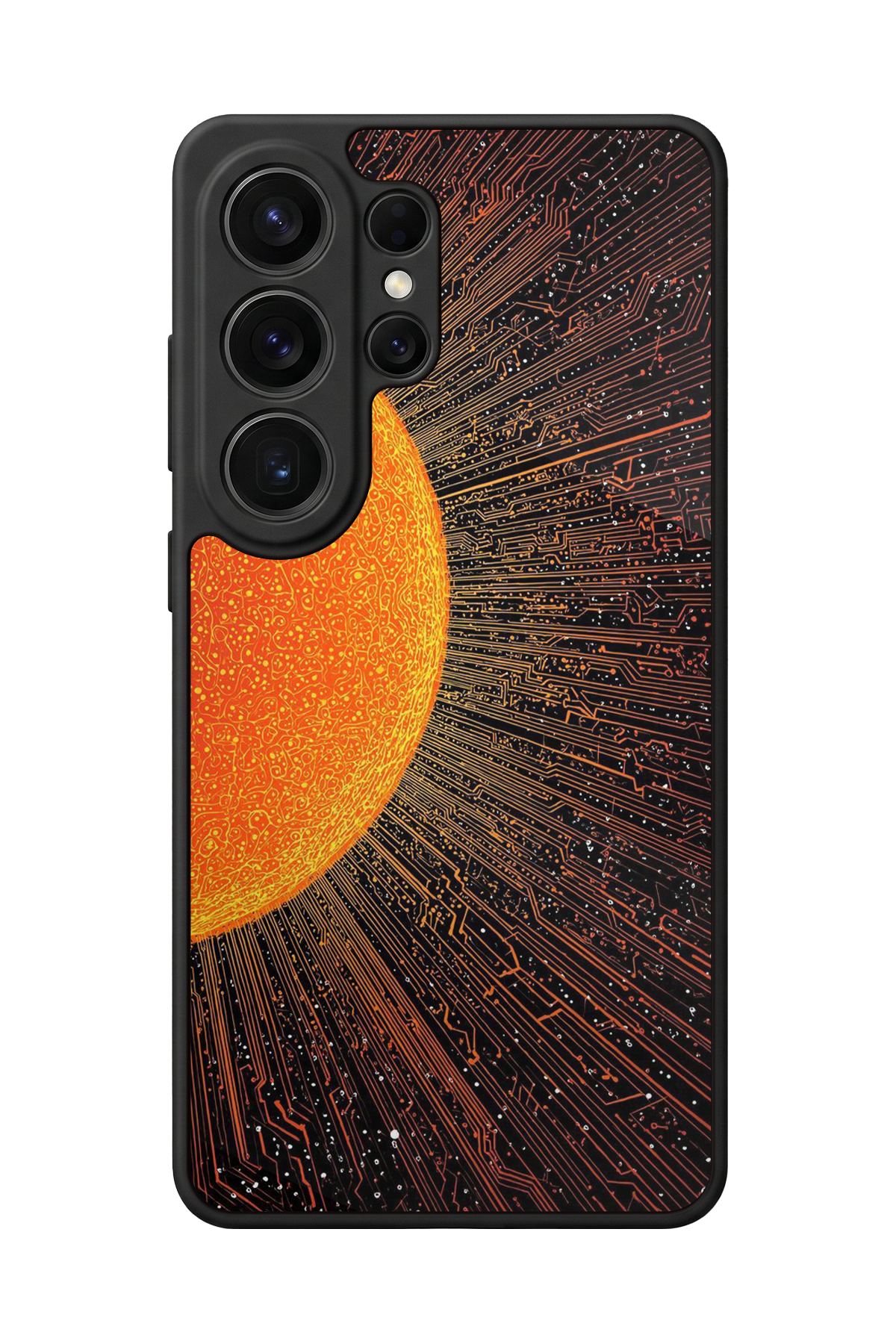 Samsung Galaxy S26 Ultra Uyumlu Güneş Tasarımlı Glossy Premium Kılıf