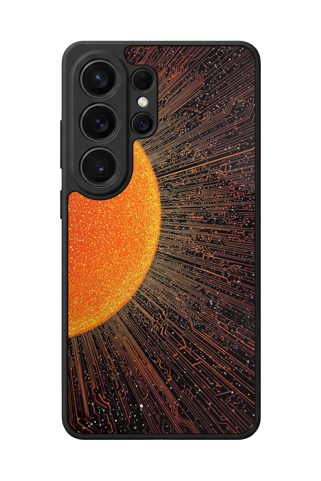 Samsung Galaxy S26 Ultra Uyumlu Güneş Tasarımlı Glossy Premium Kılıf