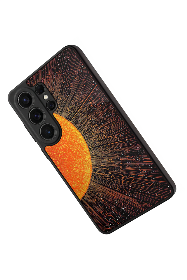 Samsung Galaxy S26 Ultra Uyumlu Güneş Tasarımlı Glossy Premium Kılıf