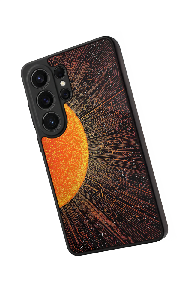 Samsung Galaxy S26 Ultra Uyumlu Güneş Tasarımlı Glossy Premium Kılıf