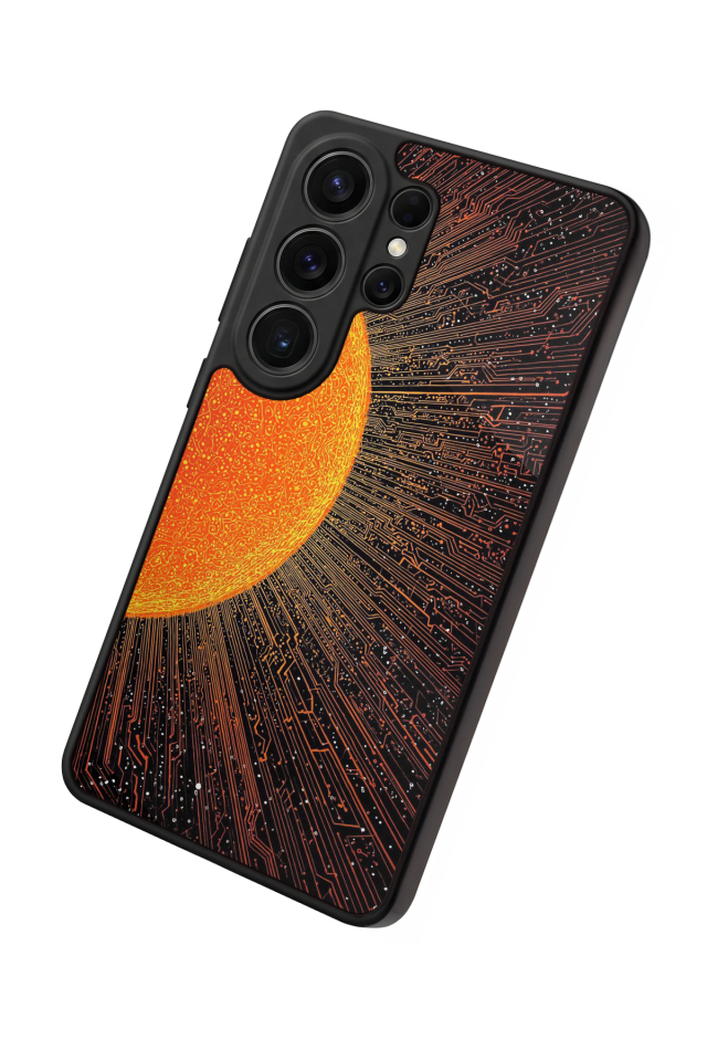 Samsung Galaxy S26 Ultra Uyumlu Güneş Tasarımlı Glossy Premium Kılıf