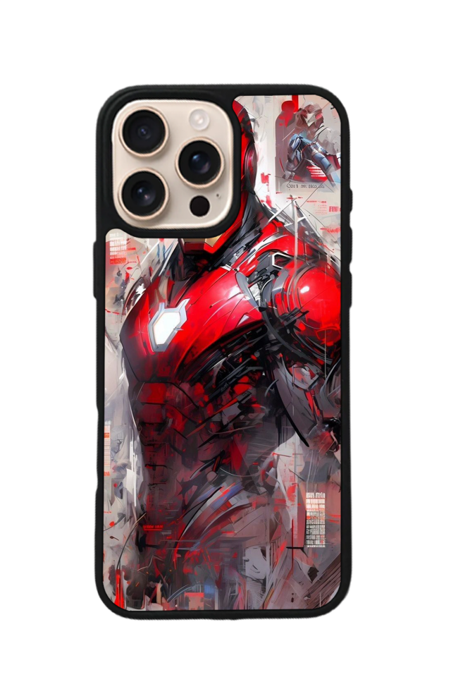 iPhone 14 Pro Uyumlu Iron Man ( Demir Adam ) Tasarımlı Glossy Premium Kılıf