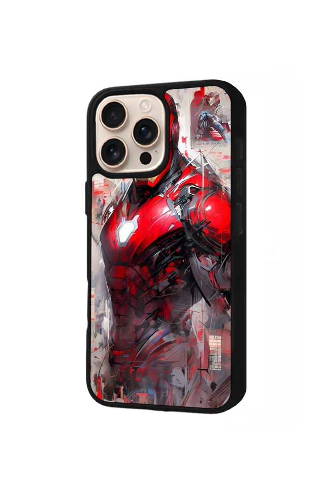 iPhone 14 Pro Uyumlu Iron Man ( Demir Adam ) Tasarımlı Glossy Premium Kılıf