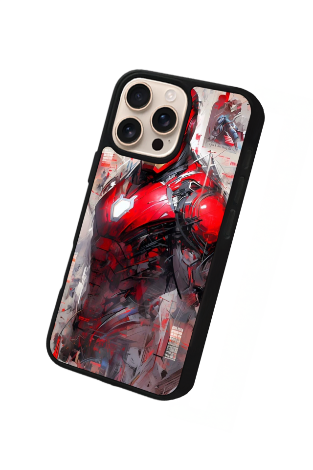 iPhone 14 Pro Uyumlu Iron Man ( Demir Adam ) Tasarımlı Glossy Premium Kılıf
