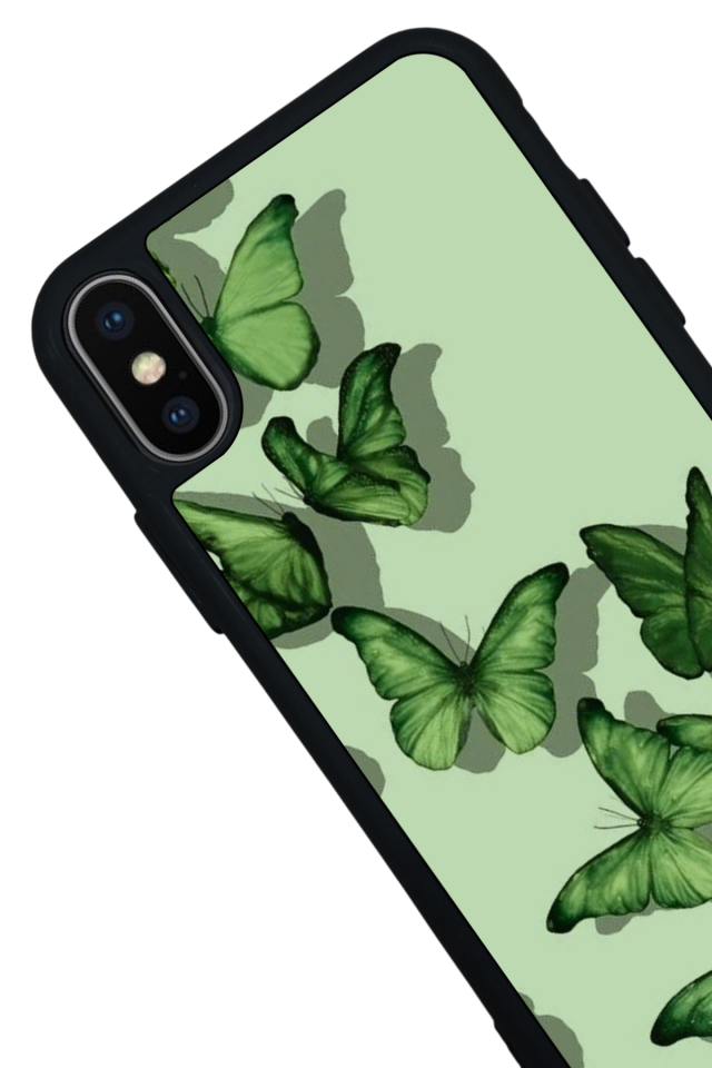iPhone X/ XS Uyumlu Kelebek Tasarımlı Glossy Premium Kılıf