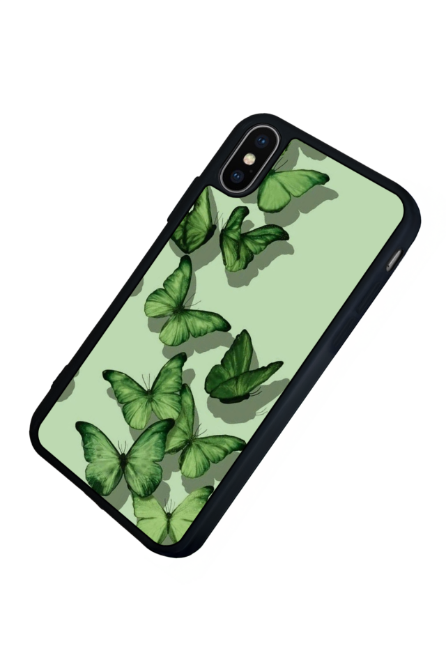 iPhone X/ XS Uyumlu Kelebek Tasarımlı Glossy Premium Kılıf