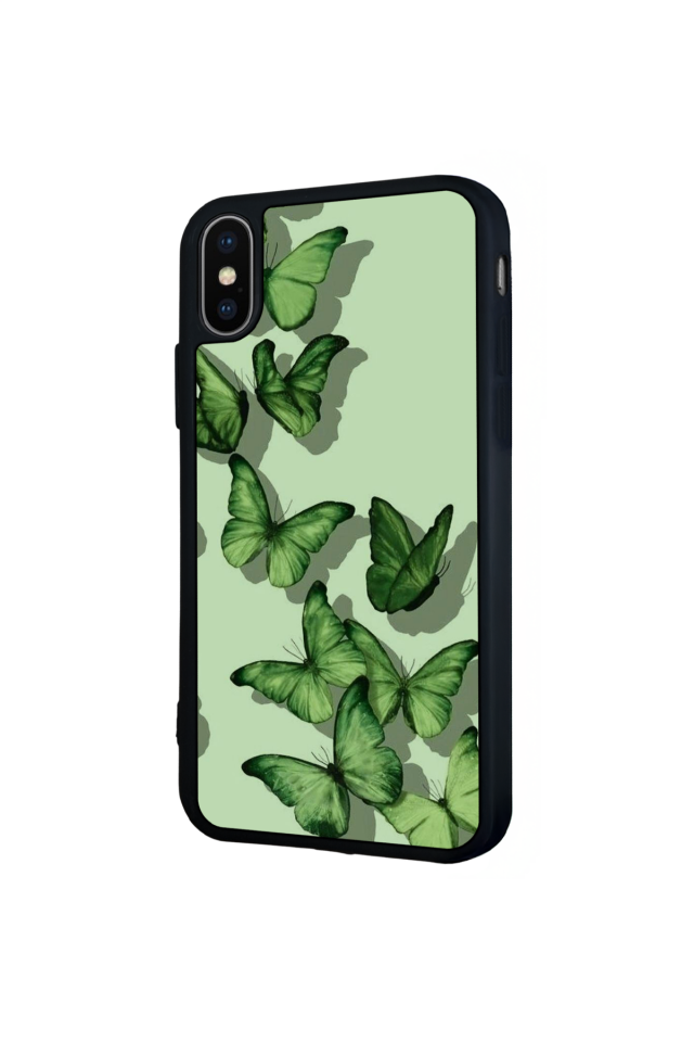 iPhone X/ XS Uyumlu Kelebek Tasarımlı Glossy Premium Kılıf