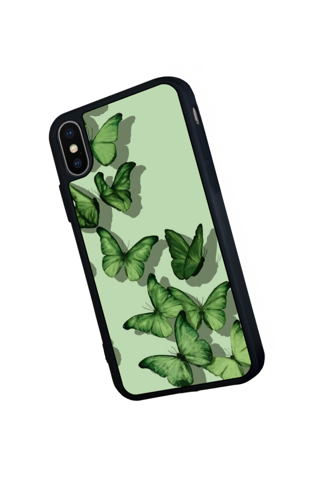 iPhone X/ XS Uyumlu Kelebek Tasarımlı Glossy Premium Kılıf