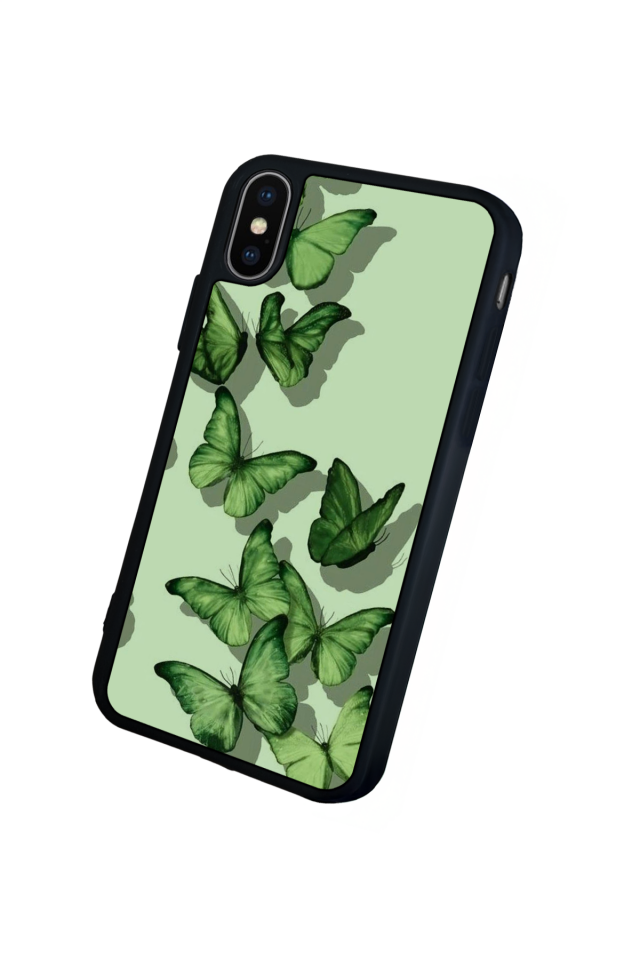 iPhone X/ XS Uyumlu Kelebek Tasarımlı Glossy Premium Kılıf