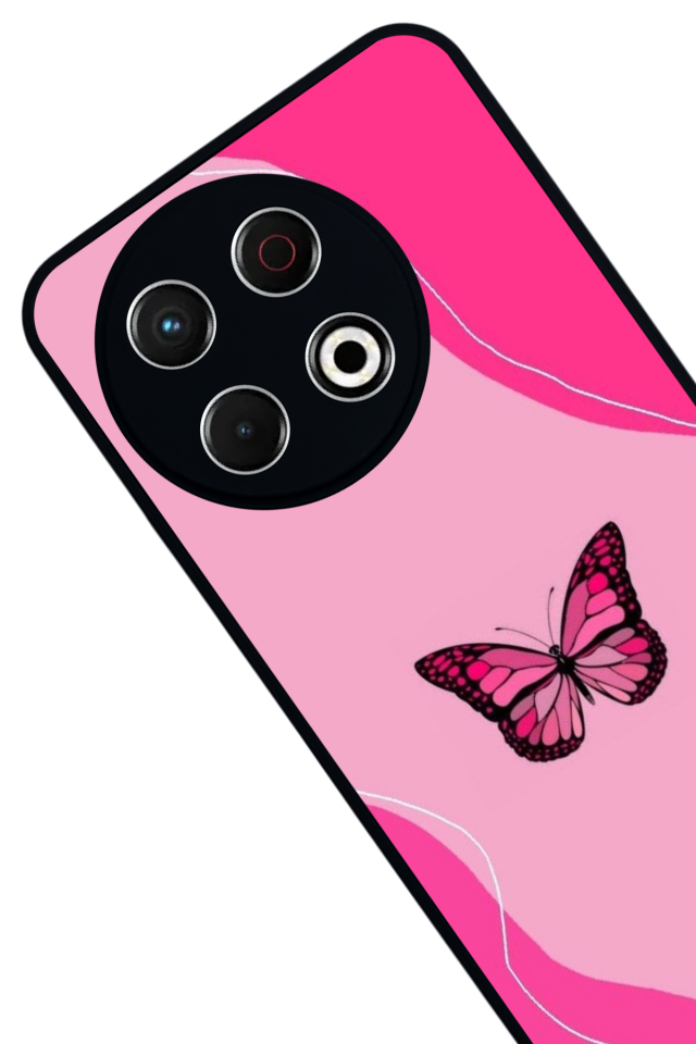 Tecno Spark 30 Pro Uyumlu Kelebek Tasarımlı Glossy Premium Kılıf