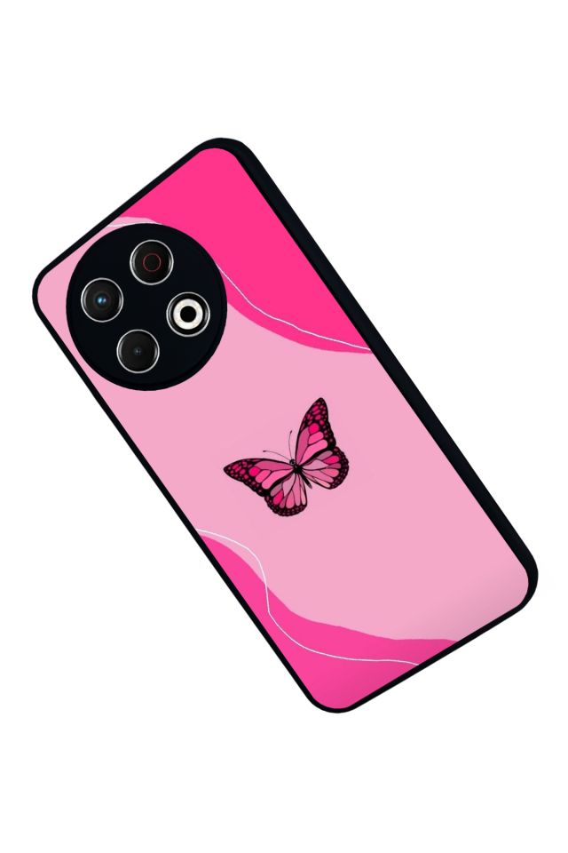 Tecno Spark 30 Pro Uyumlu Kelebek Tasarımlı Glossy Premium Kılıf