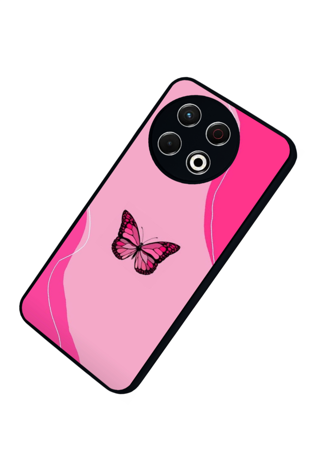 Tecno Spark 30 Pro Uyumlu Kelebek Tasarımlı Glossy Premium Kılıf