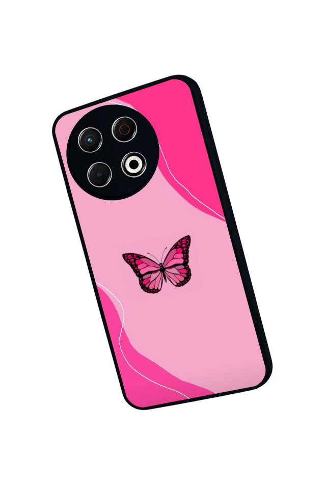 Tecno Spark 30 Pro Uyumlu Kelebek Tasarımlı Glossy Premium Kılıf