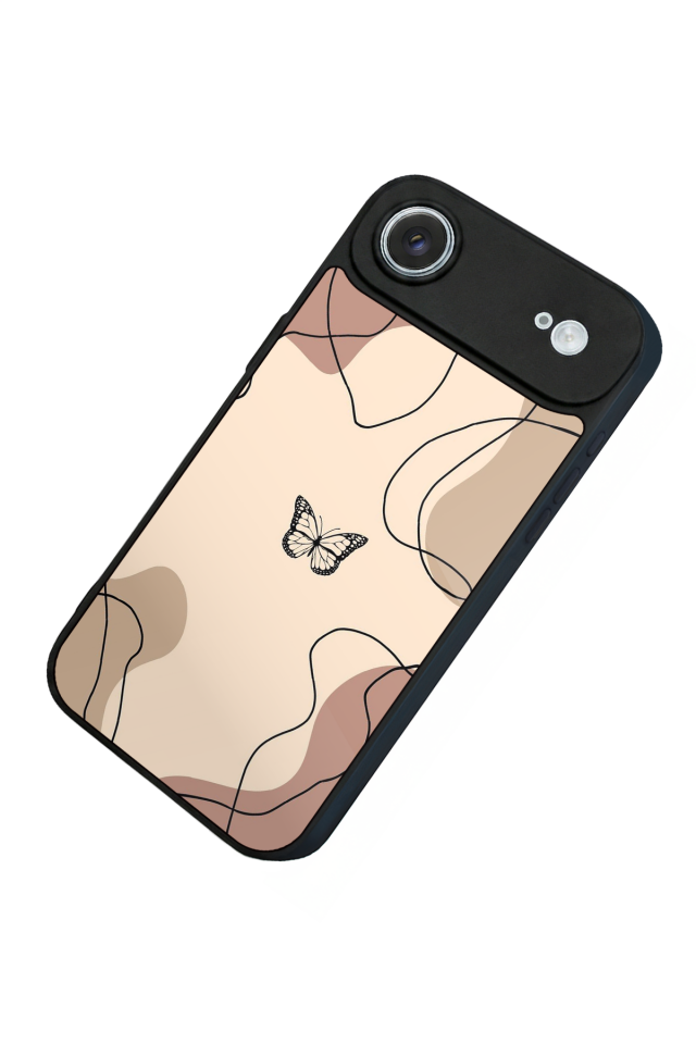 iPhone 17 Air Uyumlu Kelebek Tasarımlı Glossy Premium Kılıf