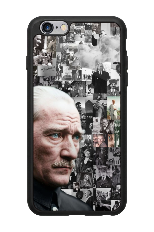 iPhone 6s Plus Uyumlu Mustafa Kemal Ataturk Tasarımlı Glossy Premium Kılıf