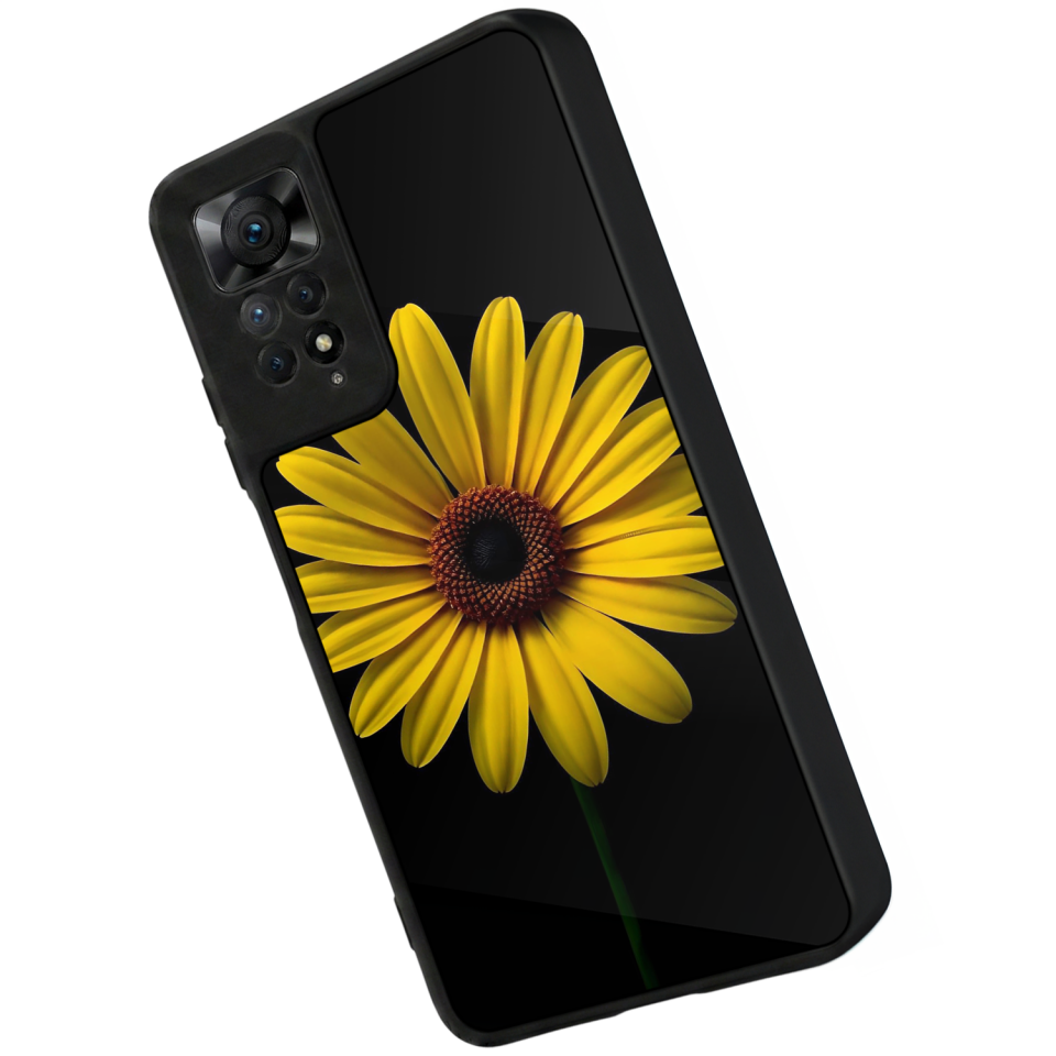Xiaomi Redmi Note 11 Pro Uyumlu Papatya Tasarımlı Glossy Premium Kılıf