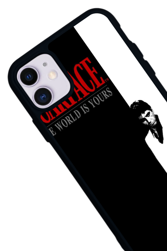 iPhone 11 Uyumlu Scarface Tasarımlı Glossy Premium Kılıf