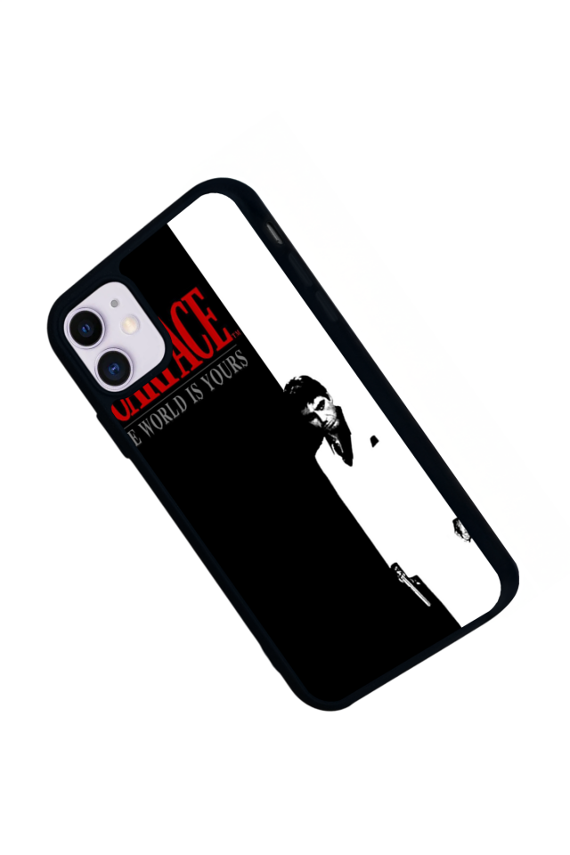 iPhone 11 Uyumlu Scarface Tasarımlı Glossy Premium Kılıf