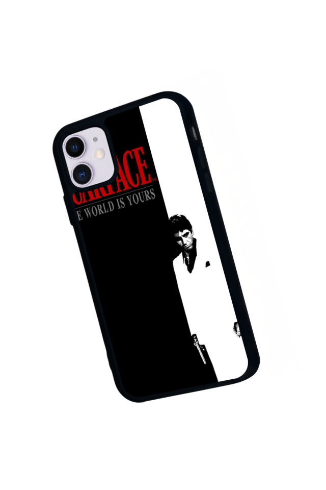 iPhone 11 Uyumlu Scarface Tasarımlı Glossy Premium Kılıf