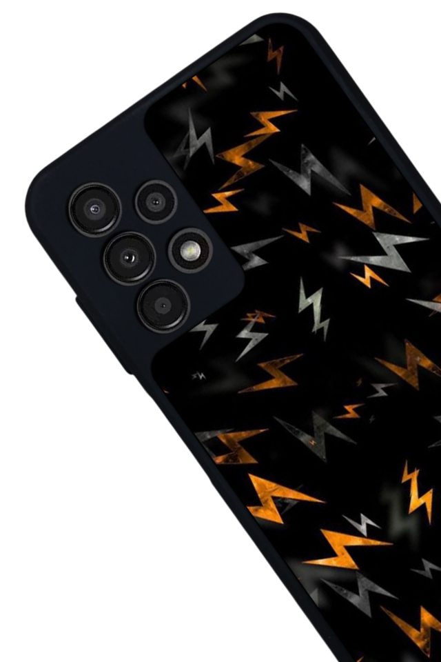 Samsung Galaxy A13 Uyumlu Simsek Tasarımlı Glossy Premium Kılıf