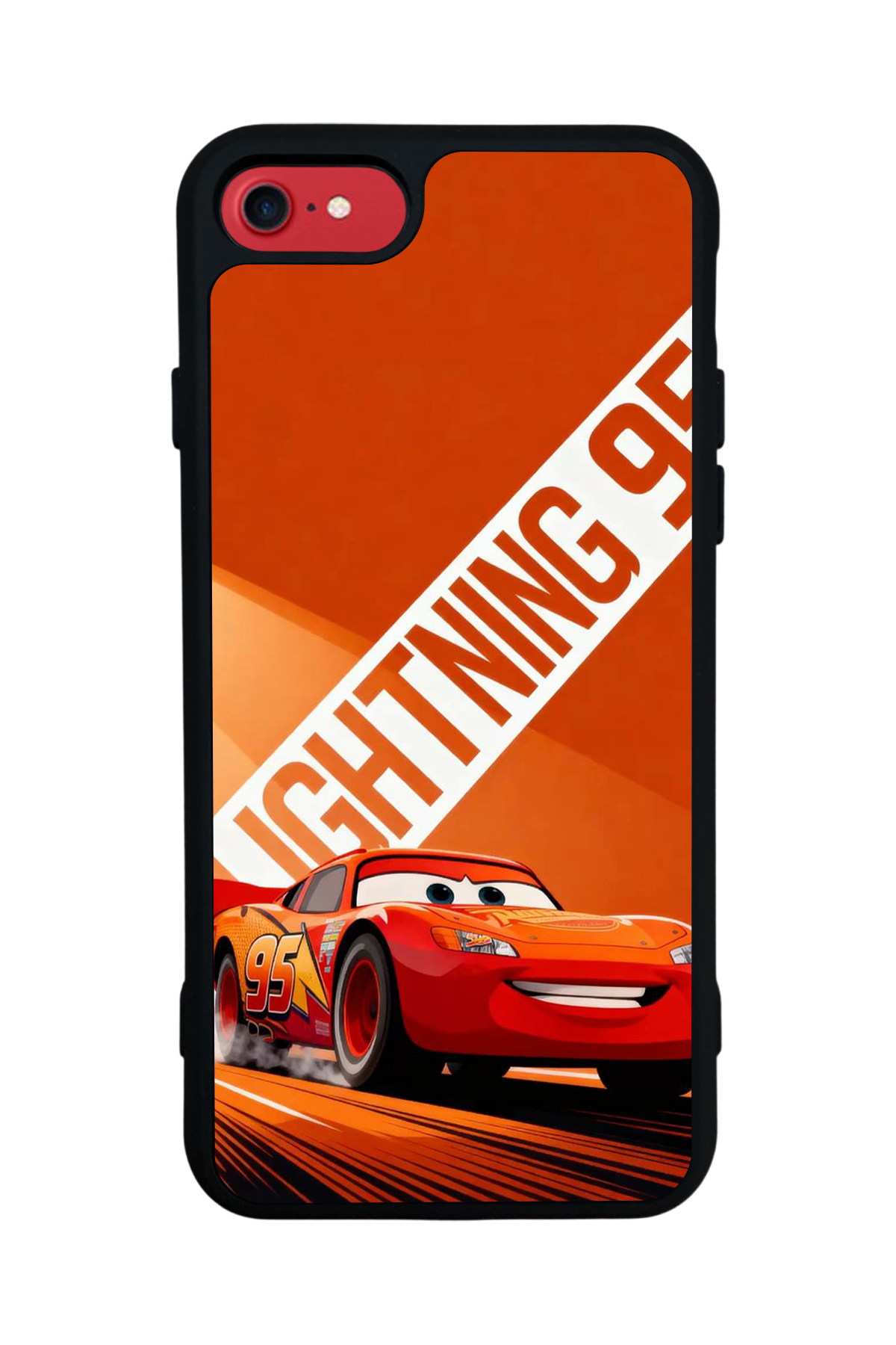 iPhone SE Uyumlu Şimsek McQueen Tasarımlı Glossy Premium Kılıf