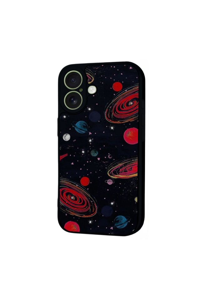 iPhone 17 Uyumlu Uzay Tasarımlı Glossy Premium Kılıf