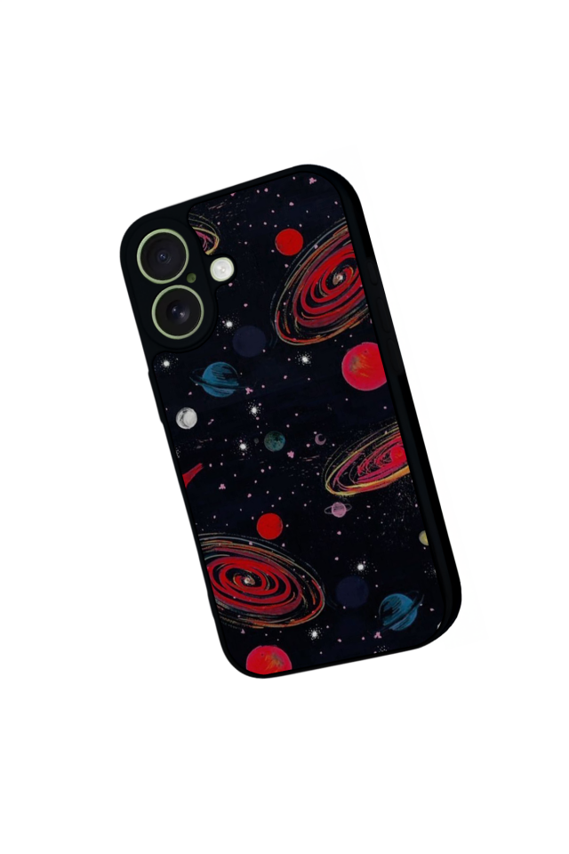 iPhone 17 Uyumlu Uzay Tasarımlı Glossy Premium Kılıf