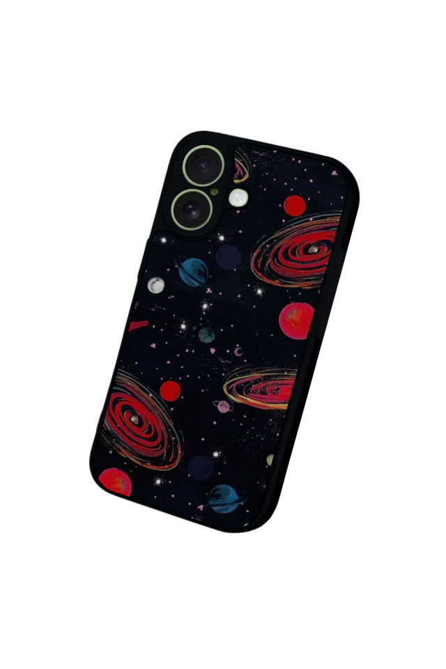 iPhone 17 Uyumlu Uzay Tasarımlı Glossy Premium Kılıf