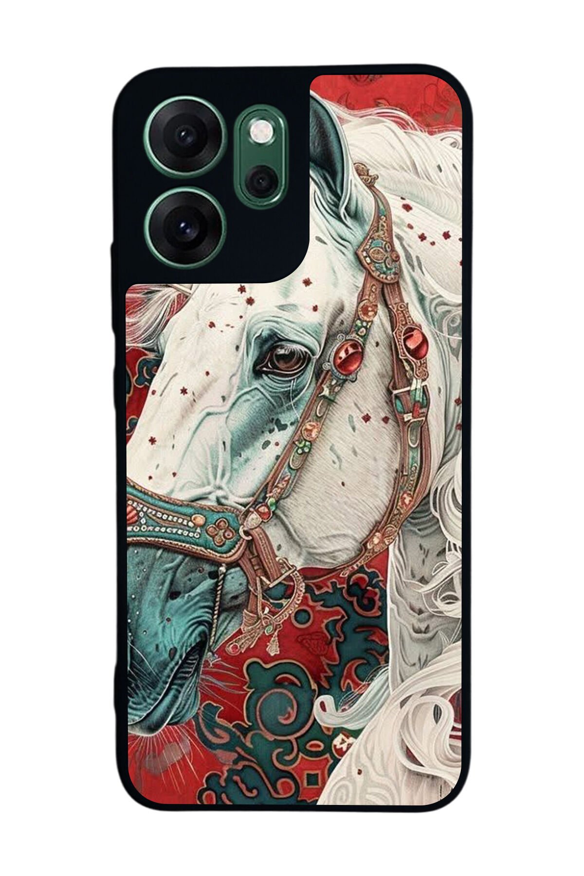 Oppo Reno 14F Uyumlu At Horse Tasarımlı Glossy Premium Kılıf