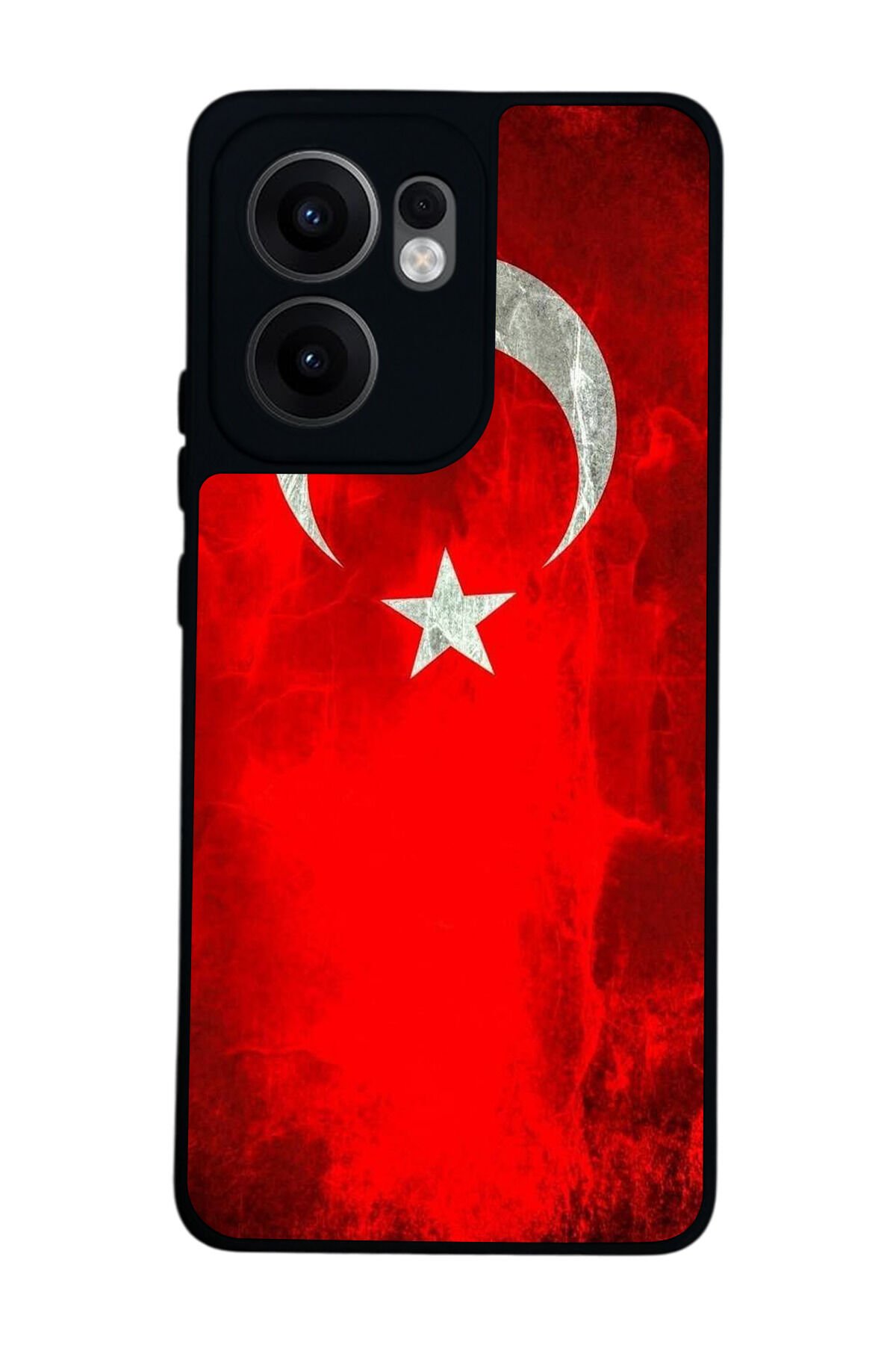 Oppo Reno 13F Uyumlu Türk Bayragi Tasarımlı Glossy Premium Kılıf
