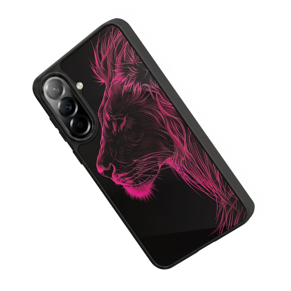 Samsung Galaxy A57 Uyumlu Aslan Tasarımlı Glossy Premium Kılıf