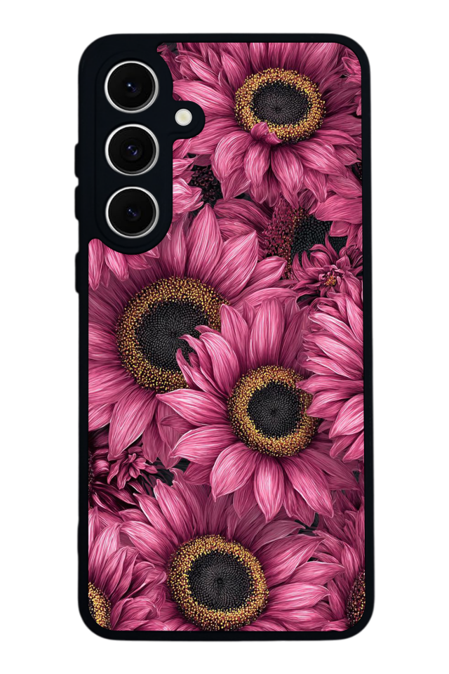 Samsung Galaxy S24 FE Uyumlu Cicek Tasarımlı Glossy Premium Kılıf