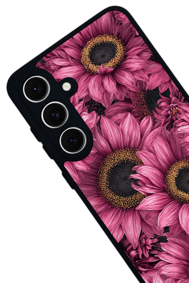 Samsung Galaxy S24 FE Uyumlu Cicek Tasarımlı Glossy Premium Kılıf