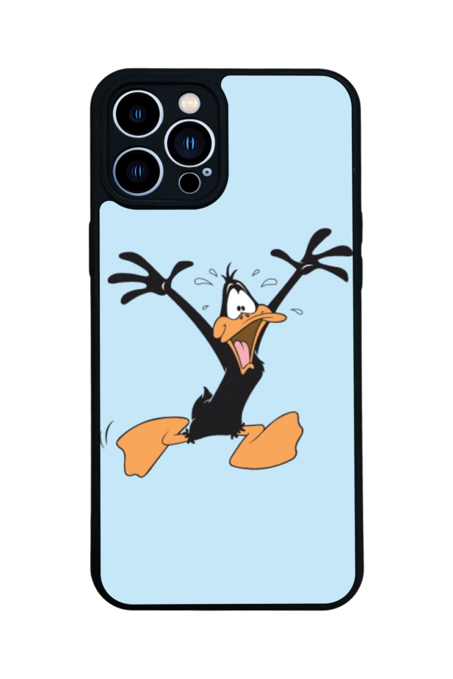 iPhone 13 Pro Max Uyumlu Daffy duck Tasarımlı Glossy Premium Kılıf
