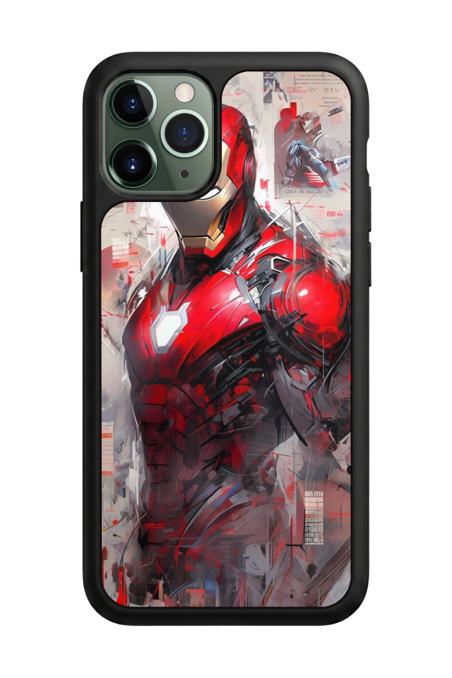 iPhone 11 Pro Max Uyumlu Iron Man ( Demir Adam ) Tasarımlı Glossy Premium Kılıf