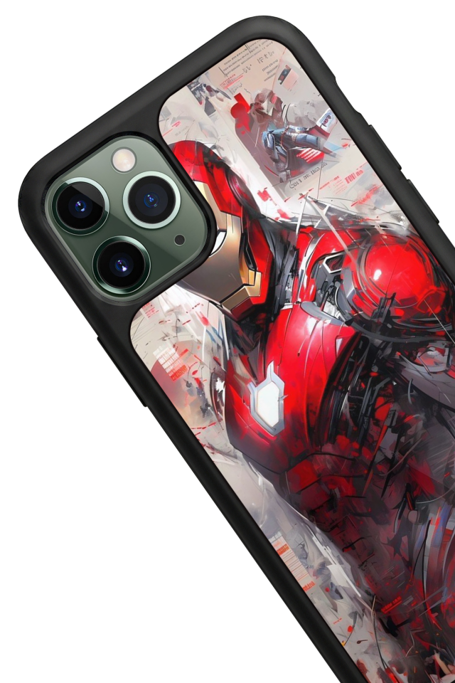 iPhone 11 Pro Max Uyumlu Iron Man ( Demir Adam ) Tasarımlı Glossy Premium Kılıf