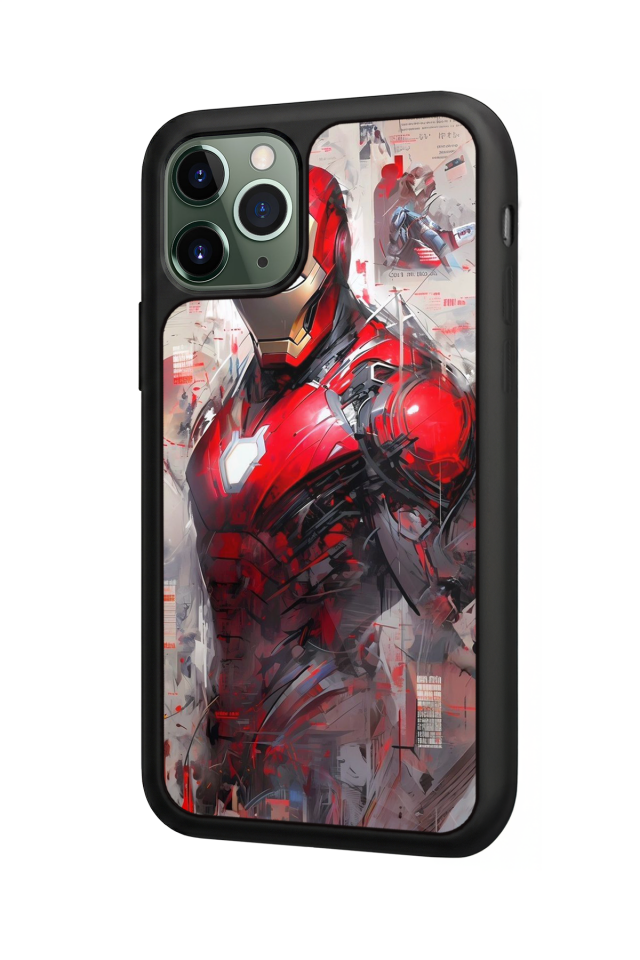 iPhone 11 Pro Max Uyumlu Iron Man ( Demir Adam ) Tasarımlı Glossy Premium Kılıf