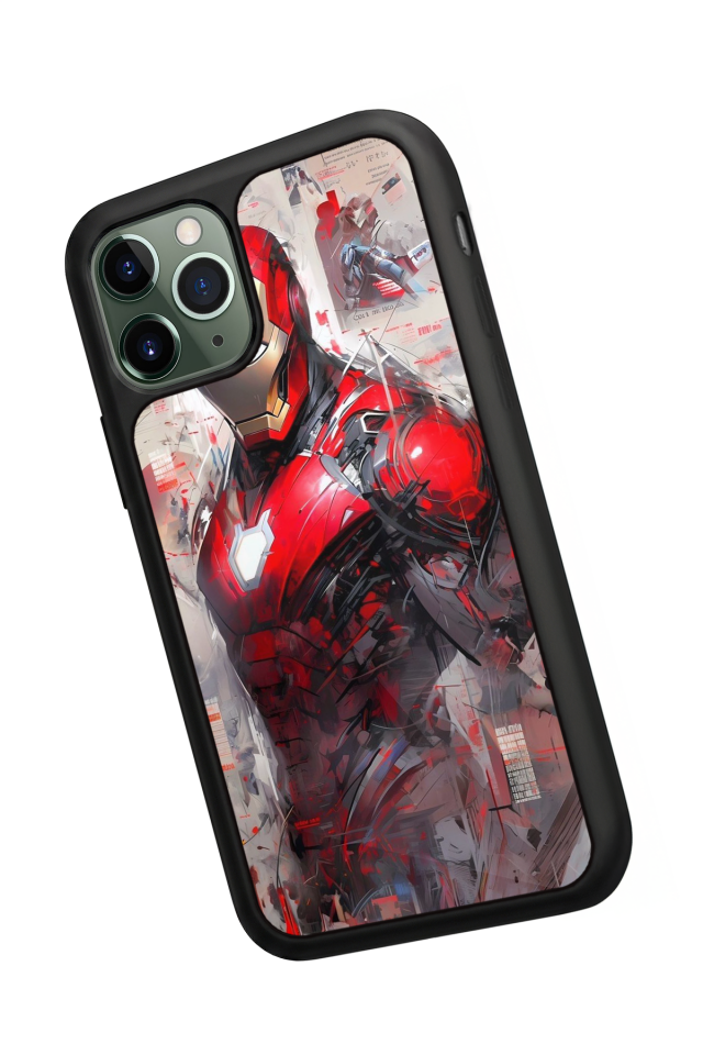 iPhone 11 Pro Max Uyumlu Iron Man ( Demir Adam ) Tasarımlı Glossy Premium Kılıf