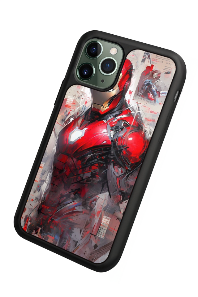 iPhone 11 Pro Max Uyumlu Iron Man ( Demir Adam ) Tasarımlı Glossy Premium Kılıf
